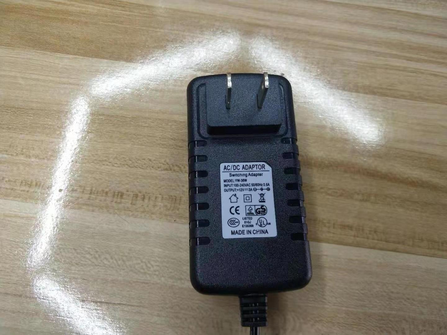 12v 3a ac dc power adapter class 2 wall supply 110v -250 ac input with  TUV CE FC RCM Level VI 3 years warranty