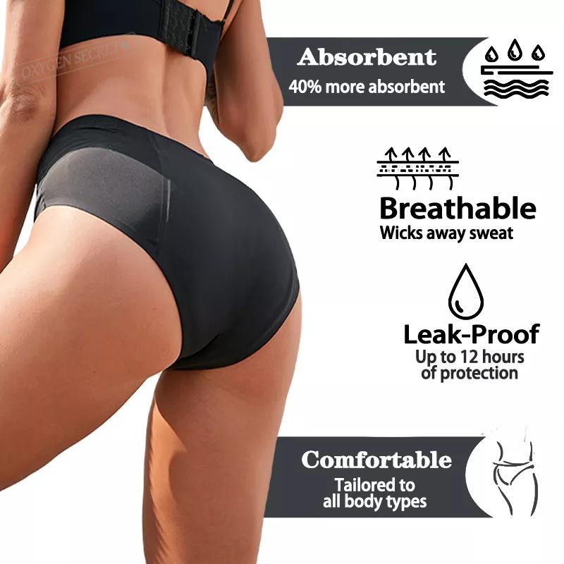 Max10 4 Layers Heavy Flow Female Bikini Menstrual Panty Protection Waterproof Period Leak Proof Underwear For Women Menstruation