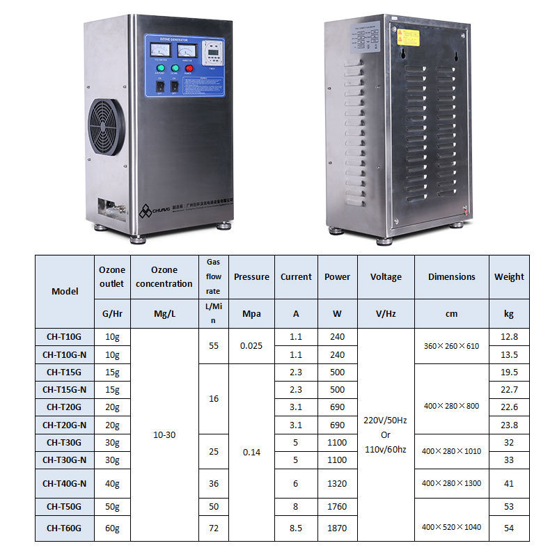 OSUNSHINE 20g/h commercial water ozonator air source ozone generator