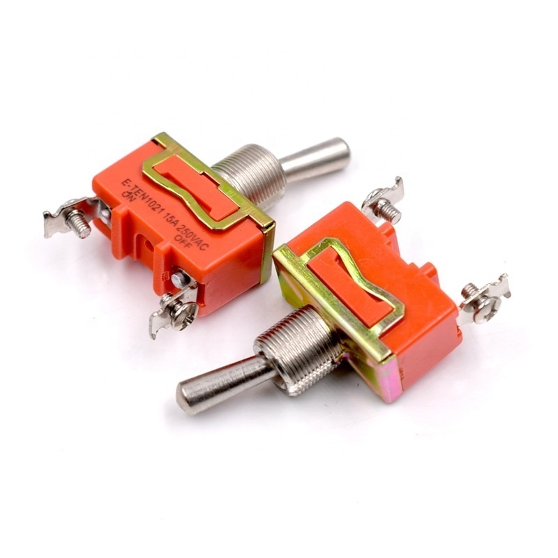 High Quality E-TEN 1021 1121 1122  SPST Rocker Toggle Switches 15A 250V 20A ON OFF 2 4 6 Terminals Screw Feet 2 3 Position