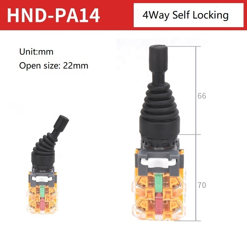 22mm Joystick Switch 4 Way Position Self Locking Momentary Master Monolever Rotary Power Toggle Cross Rocker Switches HND-PA14