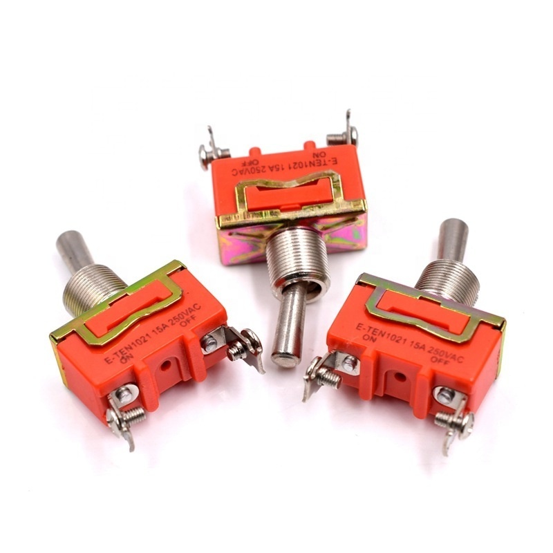 High Quality E-TEN 1021 1121 1122  SPST Rocker Toggle Switches 15A 250V 20A ON OFF 2 4 6 Terminals Screw Feet 2 3 Position