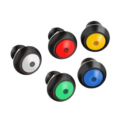 Mini Push Button Switch 12mm Plastic Push Button Switch with Led Light IP65 Waterproof Latching On Off Button Switch