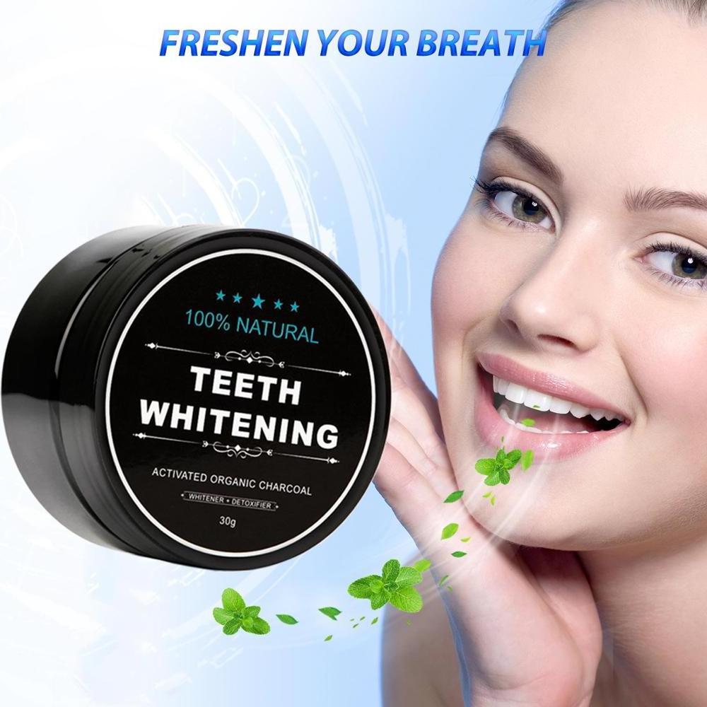 FREE SHIPPING 30g Stain Remove Activated Teeth Whitening Charcoal Powder