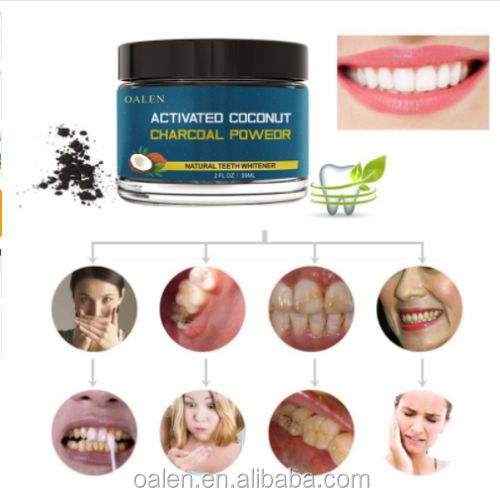 100% Pure Natural Carbon Food Grade Activated Coconut Shell Bamboo Charcoal Tooth Powder For Teeth whitening