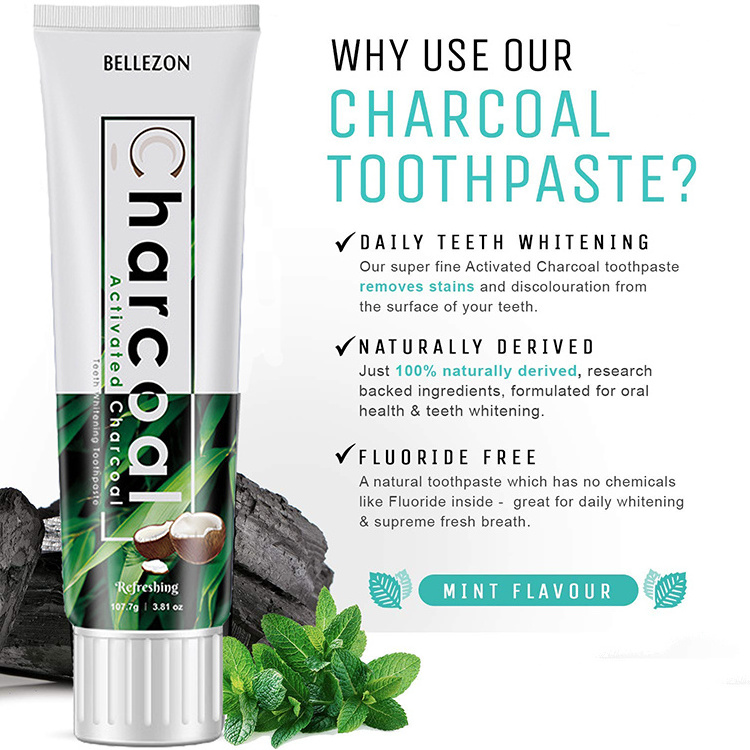 Oral Care Products Teeth Whitening And Breath Organic Charcoal Toothpaste