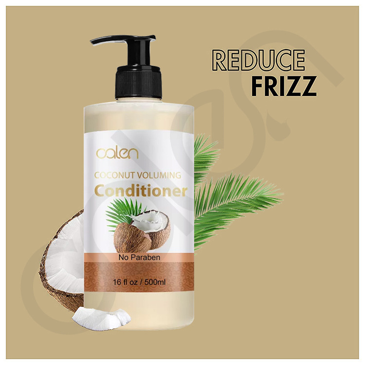 Private Label Coconut Scent Natural Hair Care Dry Curly Hair Residue Remover Shampoo And Conditioner Set