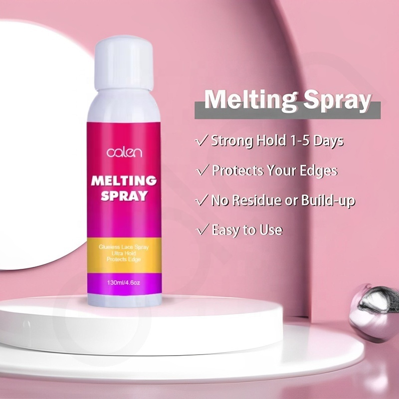 ODM 130ml 4.6oz Bigger Wig Melting Spray Waterproof Glueless Hair Glue Spray Ultra Hold Lace Melting Spray