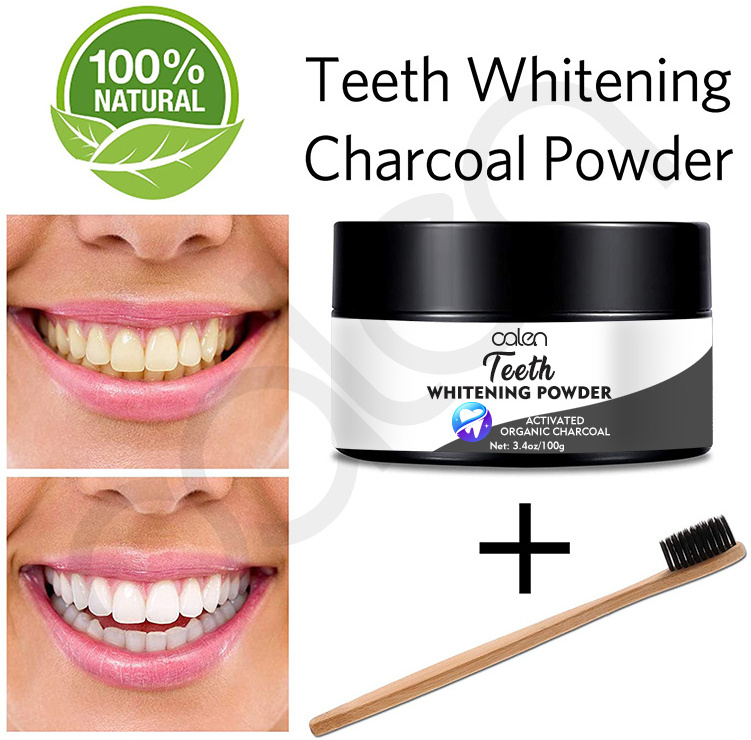 Private label 100% Natural Organic Mint White teeth Activated Charcoal  Teeth Whitening Powder