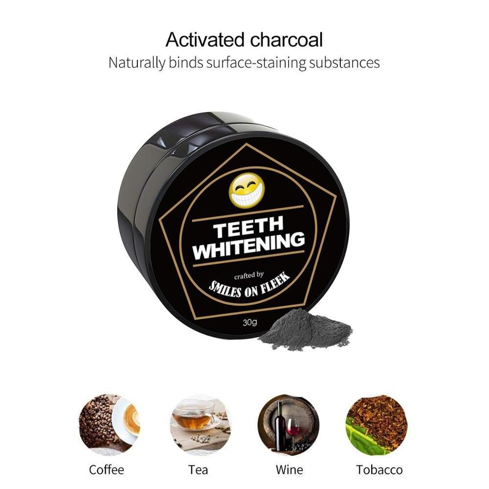 Wholesale 30g Oral Care Charcoal Powder Natural Activated Charcoal Teeth Whitening Powder tooth whitening kit