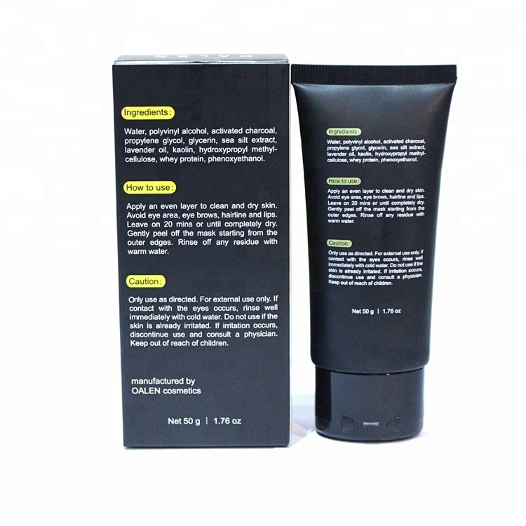 All Skin Types Natural Blackhead Remover Mask Black Mask Facial Charcoal Peel off face Mask