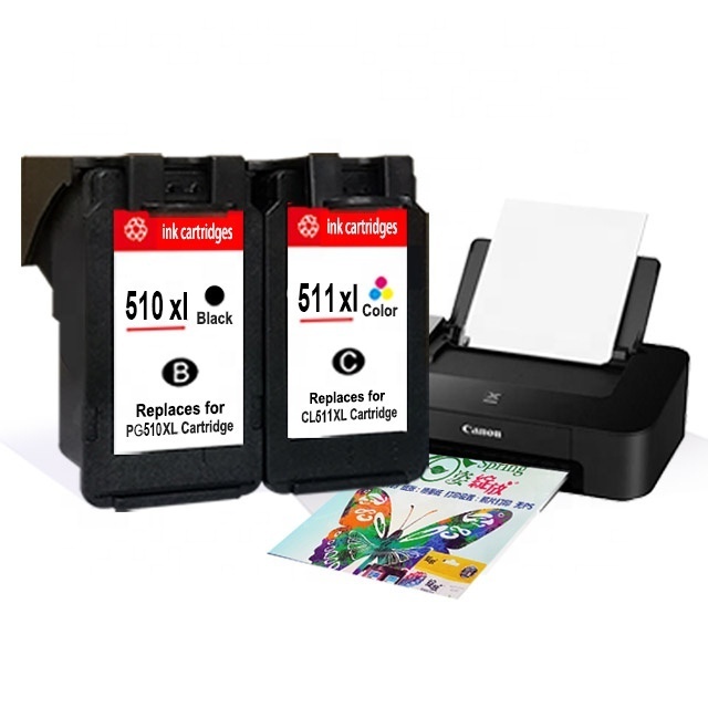 Hicor PG-510 PG510 PG 510 CL-511 CL511 CL 511 Remanufactured Black Inkjet Ink Cartridge for Canon IP2700 MP280 for Canon