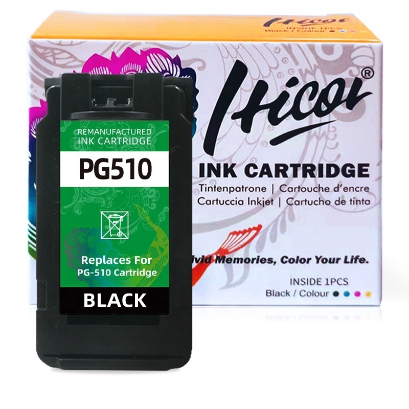 Hicor PG-510 PG510 PG 510 CL-511 CL511 CL 511 Remanufactured Black Inkjet Ink Cartridge for Canon IP2700 MP280 for Canon