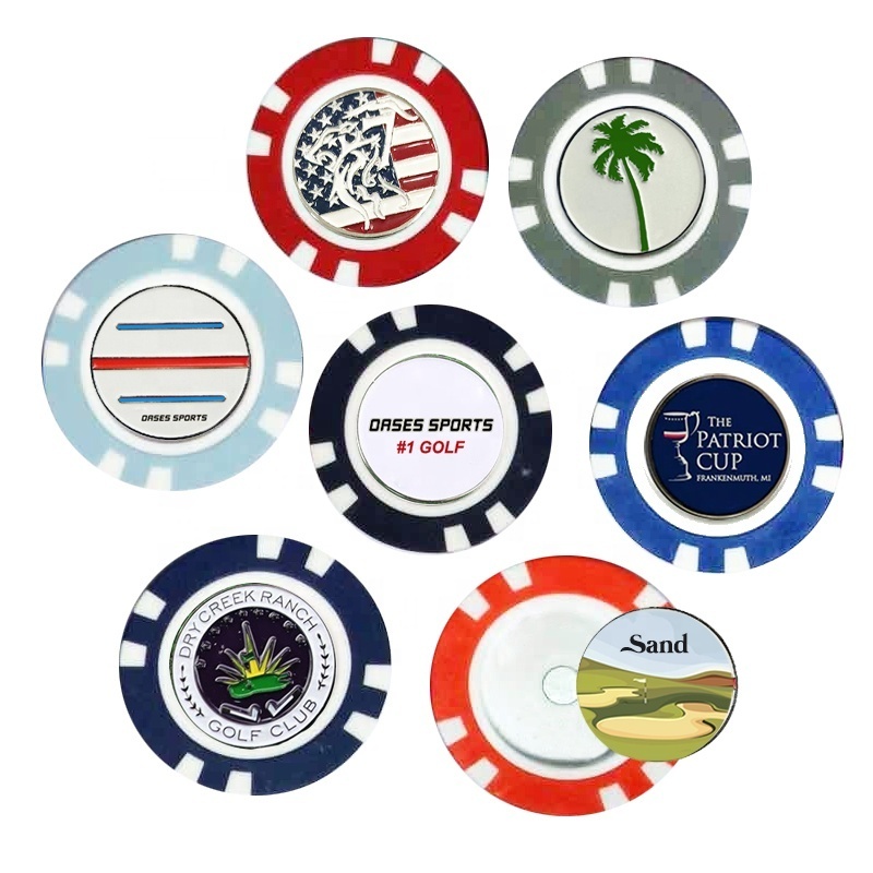 Wholesale Cheap Blank Magnetic Golf Ball Marker Poker Chip