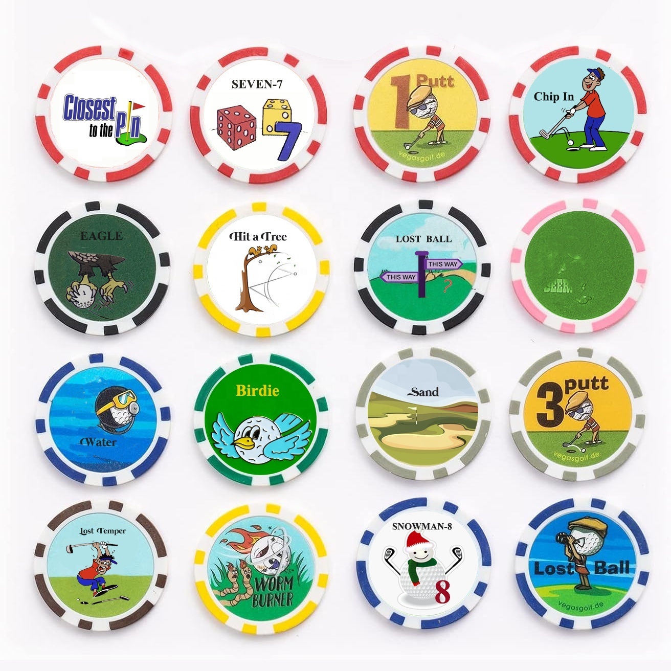 Wholesale Cheap Blank Magnetic Golf Ball Marker Poker Chip