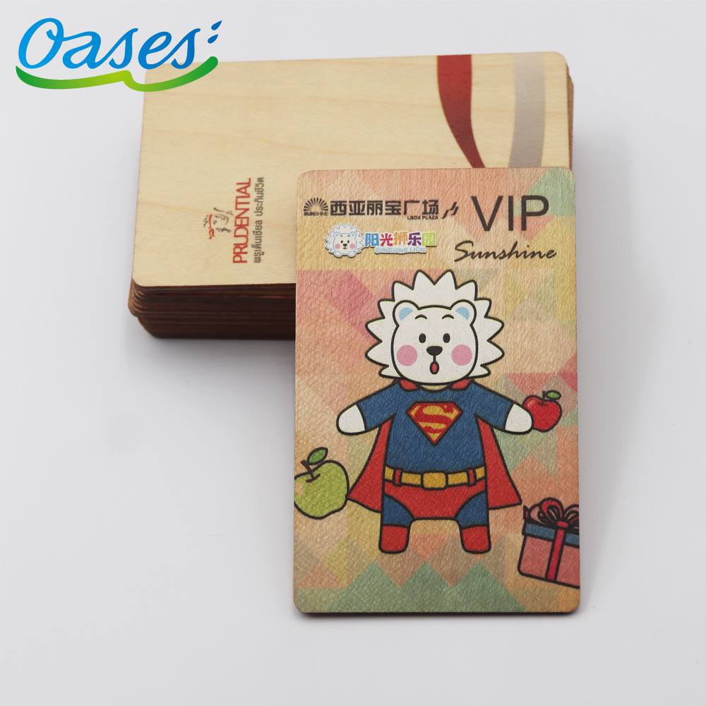 Customized Eco-friendly Material Bamboo Wood Rfid Card 13.56mhz 1k 4k Chip Nfc Wood Promotion Visiting Gift Card