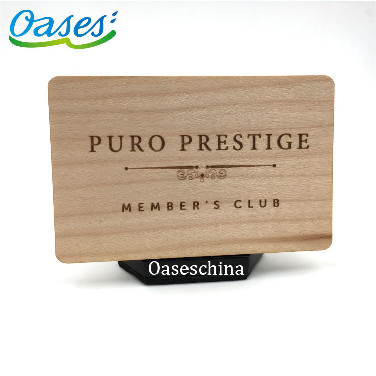 Eco friendly custom personality laser cut wood craft business card