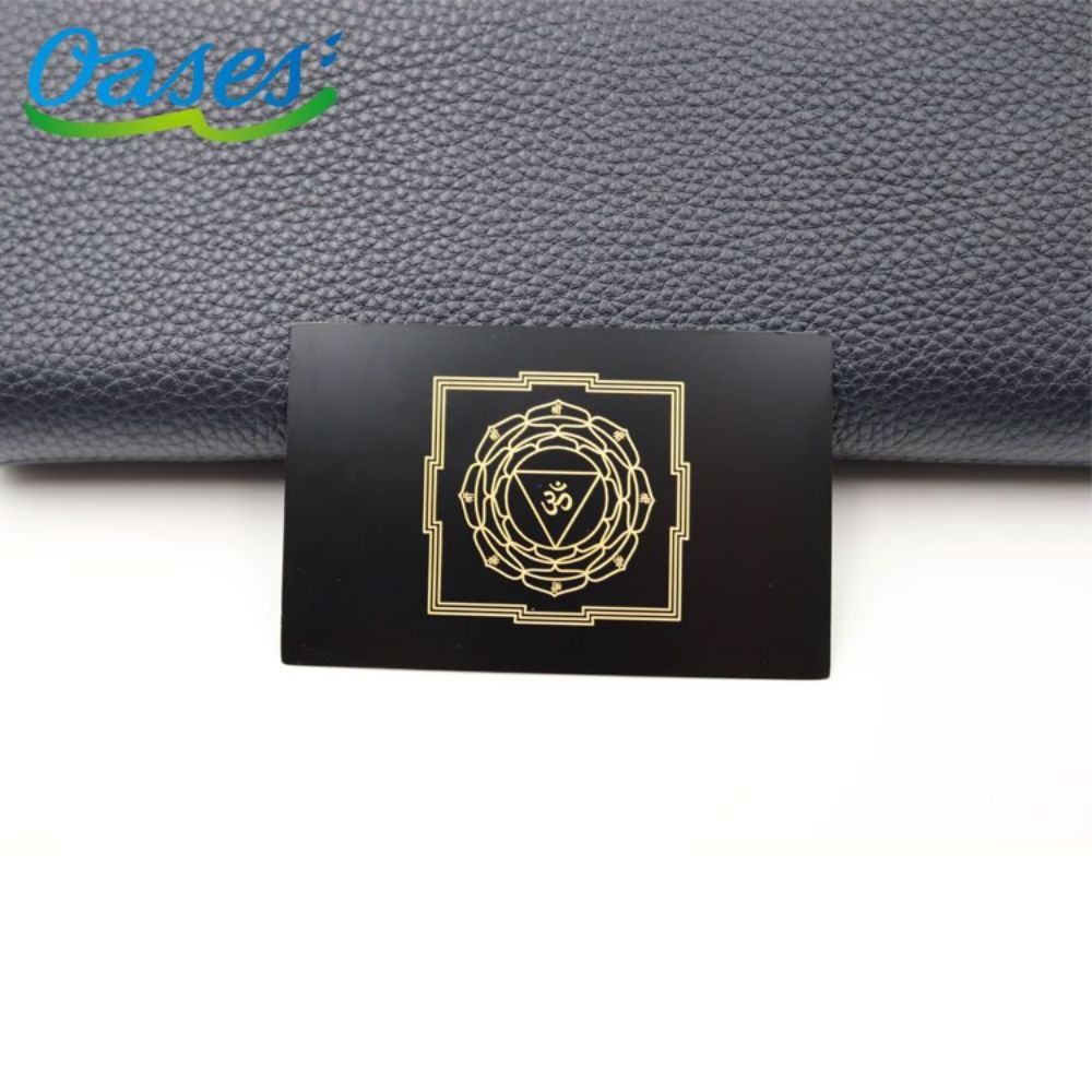 High Quality Brass Black Visit Custom Metal Membership Card VIP Bar Code