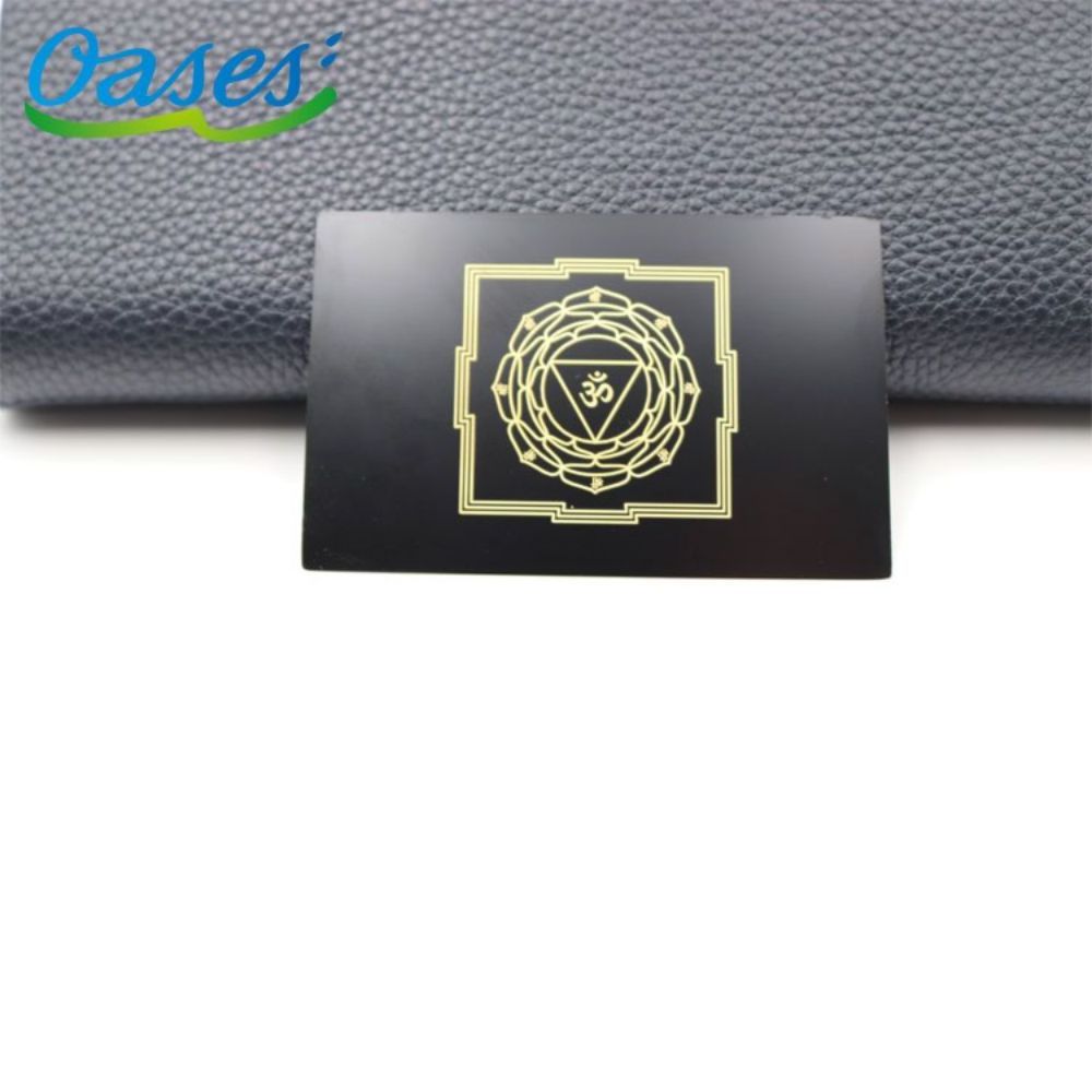 High Quality Brass Black Visit Custom Metal Membership Card VIP Bar Code