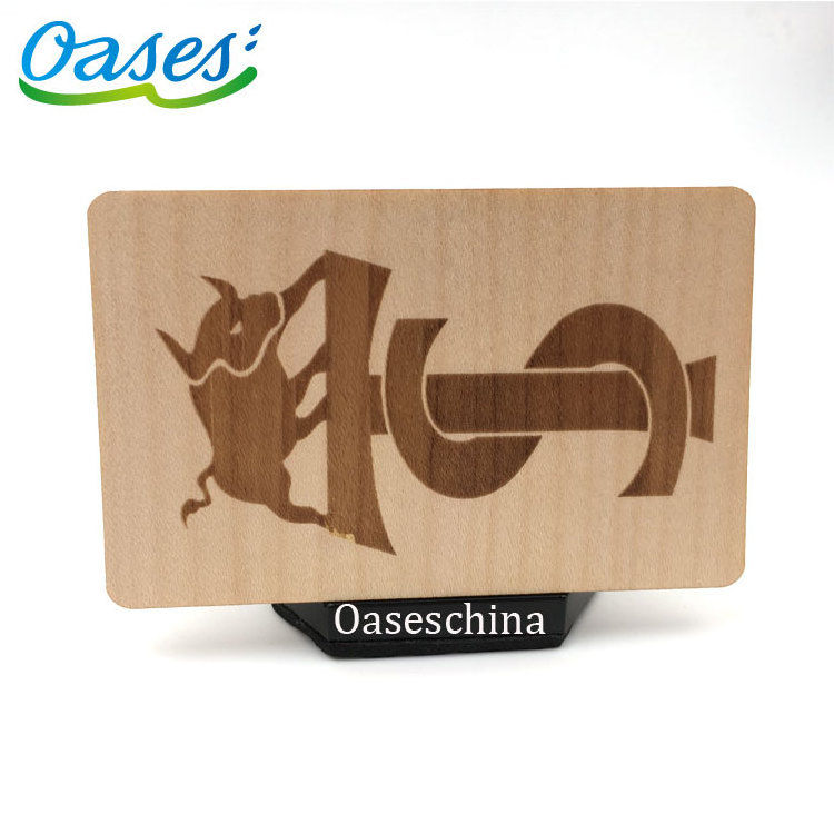 Eco friendly custom personality laser cut wood craft business card