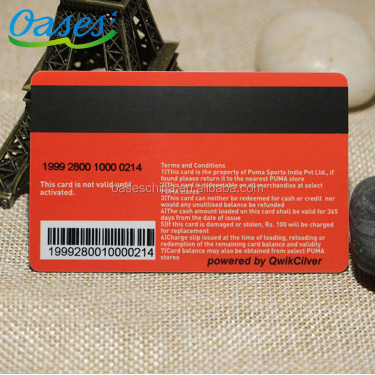 Dod barcode cr80 plastic loyalty cards