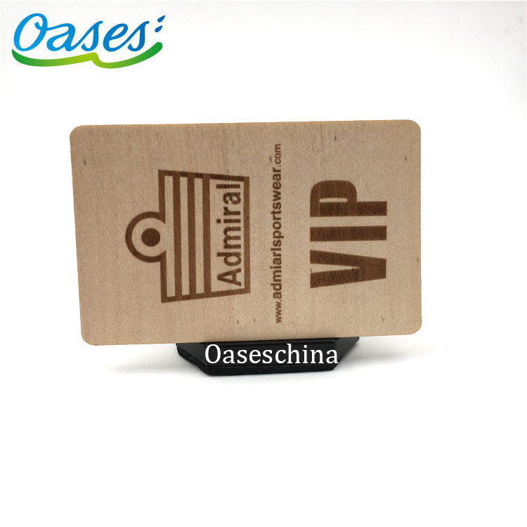 Eco friendly custom personality laser cut wood craft business card