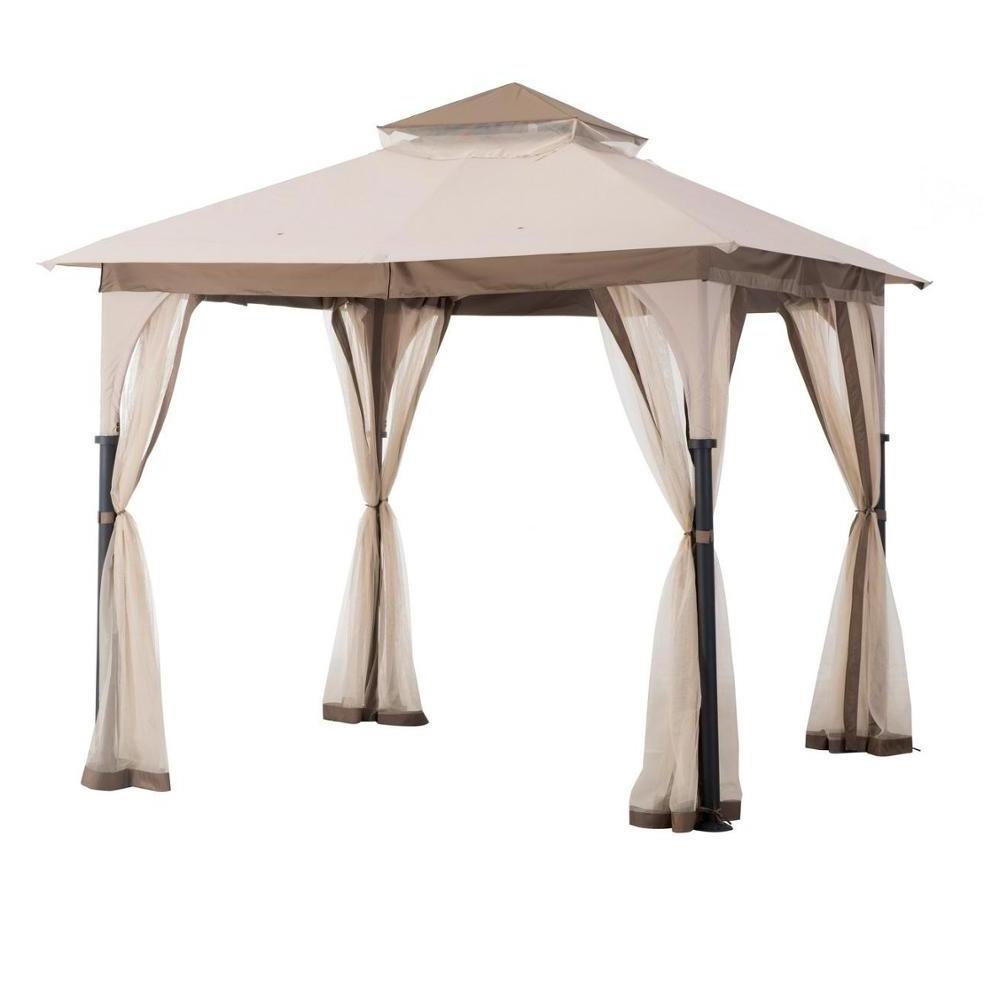 Sunjoy Portia  Brown  Steel Square  Metal   Gazebo   3*3M