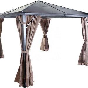 Garden Gazebo Pergola Aluminum Metal Custom Frame Sail Outdoor Roof Flat