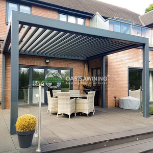 Manual Automatic Adjustable Louvre Roof System Gazebo Pergola Aluminium Bioclimatic Pergola Louver Roof