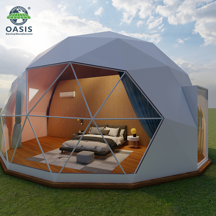 Transparent Round Garden Hotel 6M Igloo Glamping House Luxury Roof Pvc Geodesic Dome Tent For Outdoor Party Exhibition