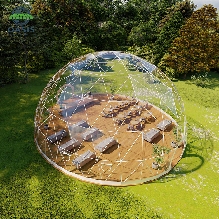 Transparent Round Garden Hotel 6M Igloo Glamping House Luxury Roof Pvc Geodesic Dome Tent For Outdoor Party Exhibition