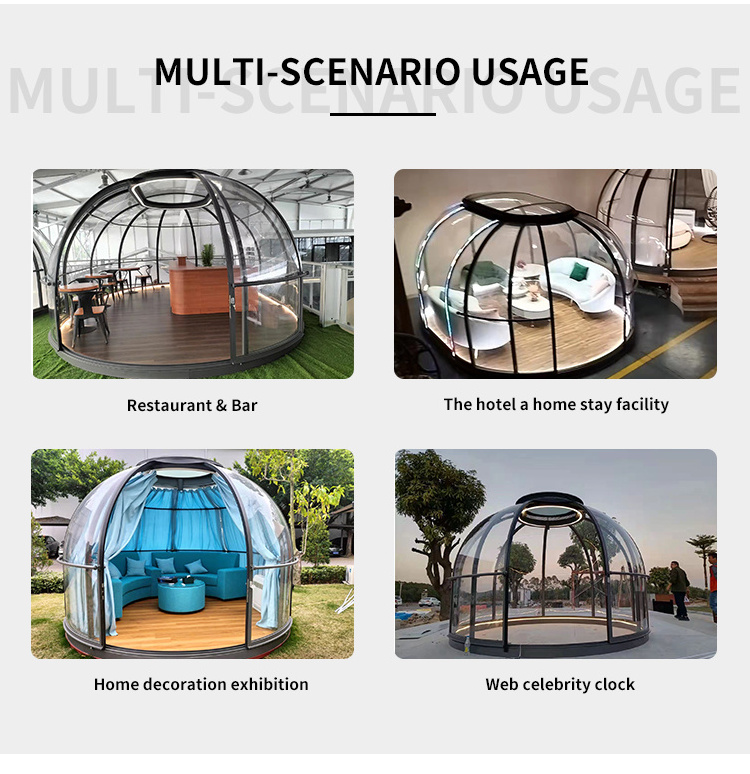 Outdoor Party House Hotel Igloo Tent Glamping Geodesic Dome House Tent For Sale