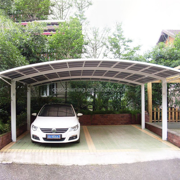 Cheap Driveway Gate Canopy Carports Metal Carports Solar Polycarbonate Solid Sheet Roof Garages