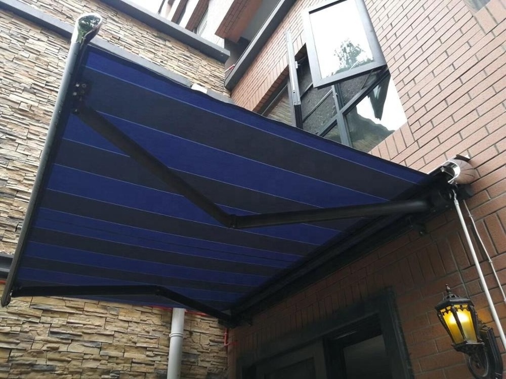 High quality rain proof sun shade outdoor waterproof aluminum retractable canopy awning electric