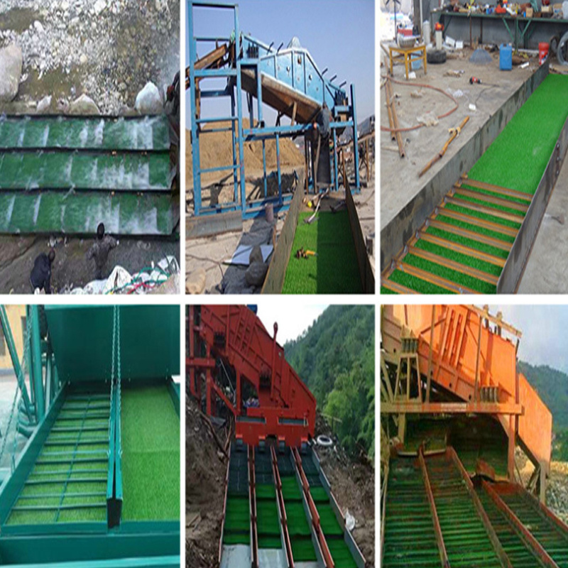 Factory Direct Sale Gold Mining Machinery Steel High Recovery Gold Carpet Sluice Box For Gold Washing Plant