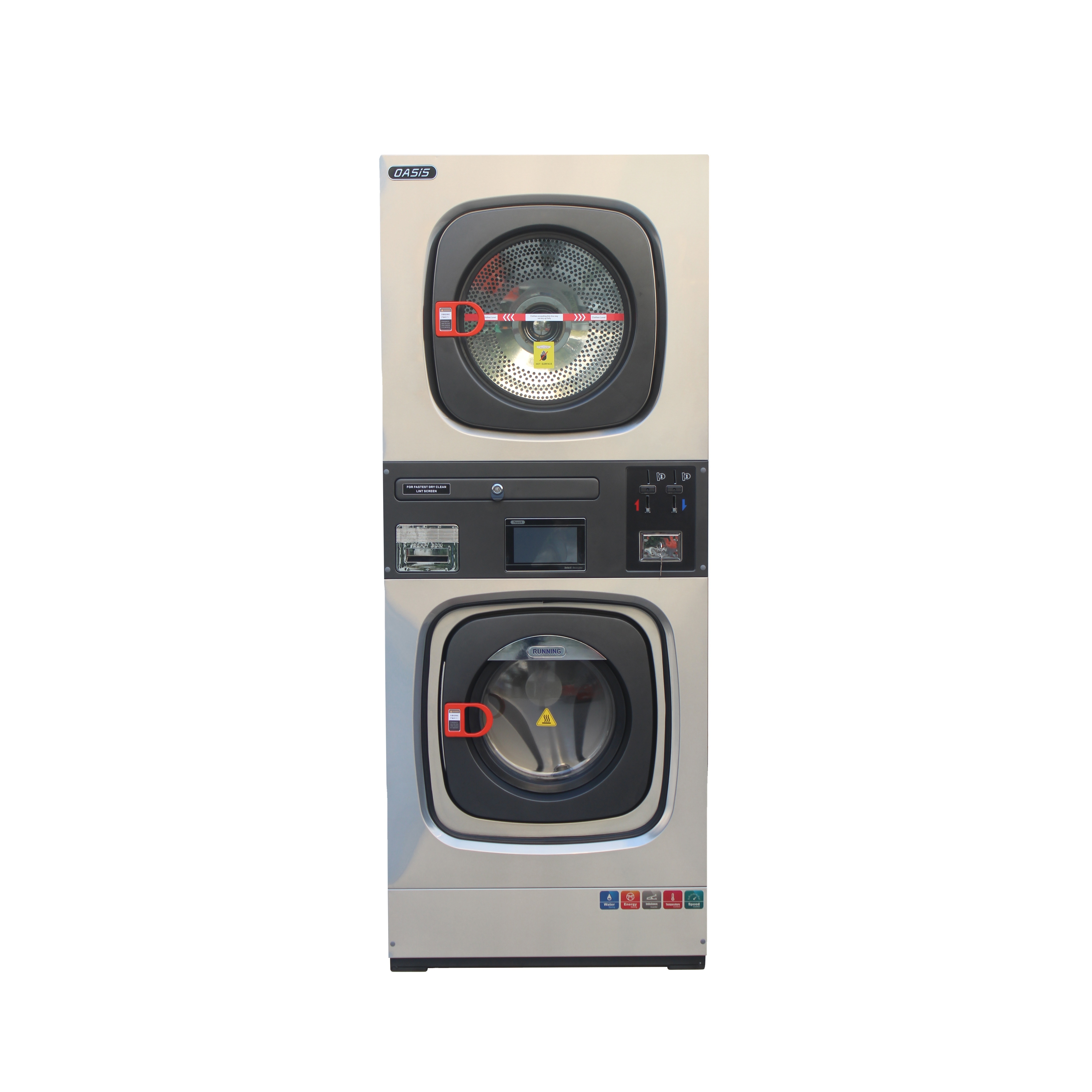 Automatic Double-Deck Coin Operated Washing Machine Washer Extractor Tumble Dryer Laundry Machinery With Price