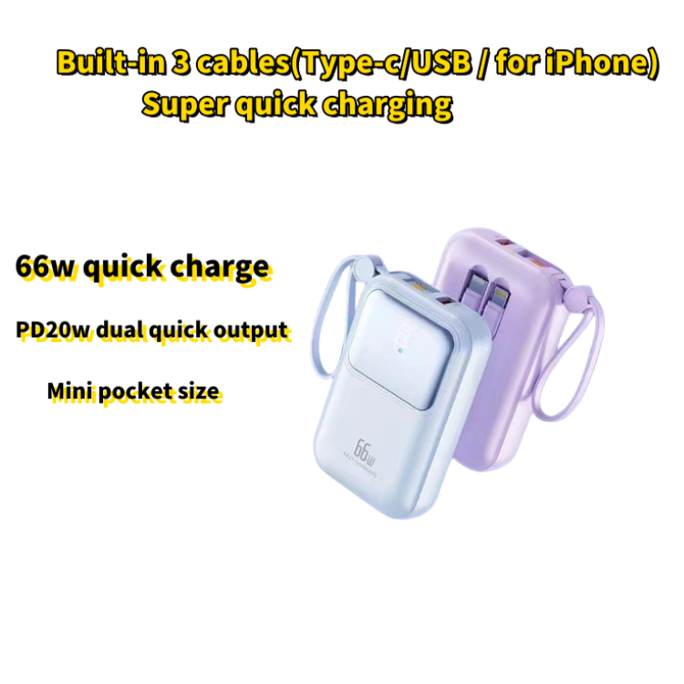 Mini Phone Battery Charger With Cables 12v Mobile Solar Power Bank Lithium Ion Batteries 3.7v 10000mah