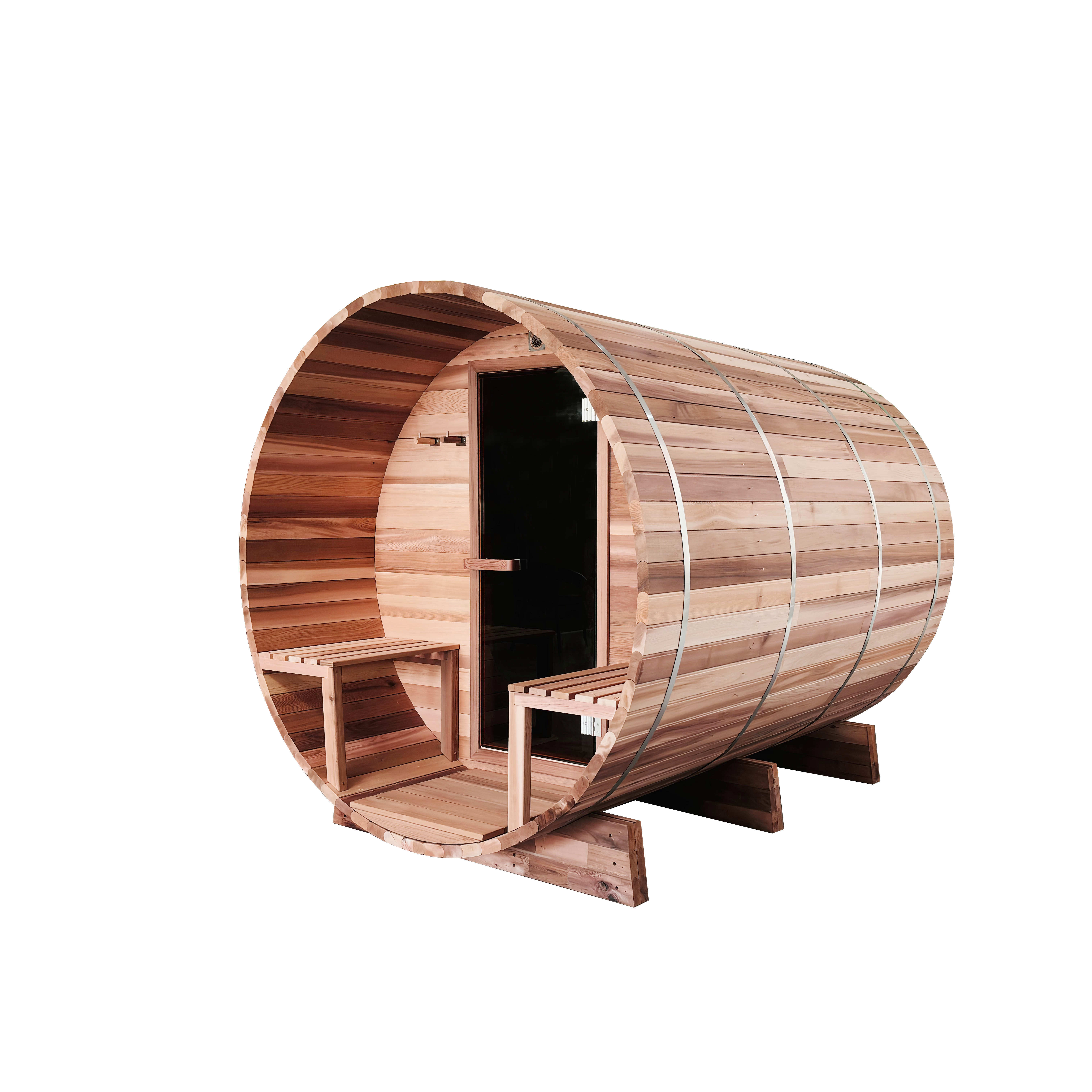 Top Sale Outdoor Saunas For Backyard Outdoor Sauna Room Cedar Barrel Sauna Bath For Home Use