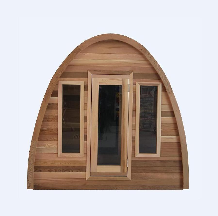 New Design 6 Person Outdoor Finnish Wood Barrel Sauna With Wood Fired Stove