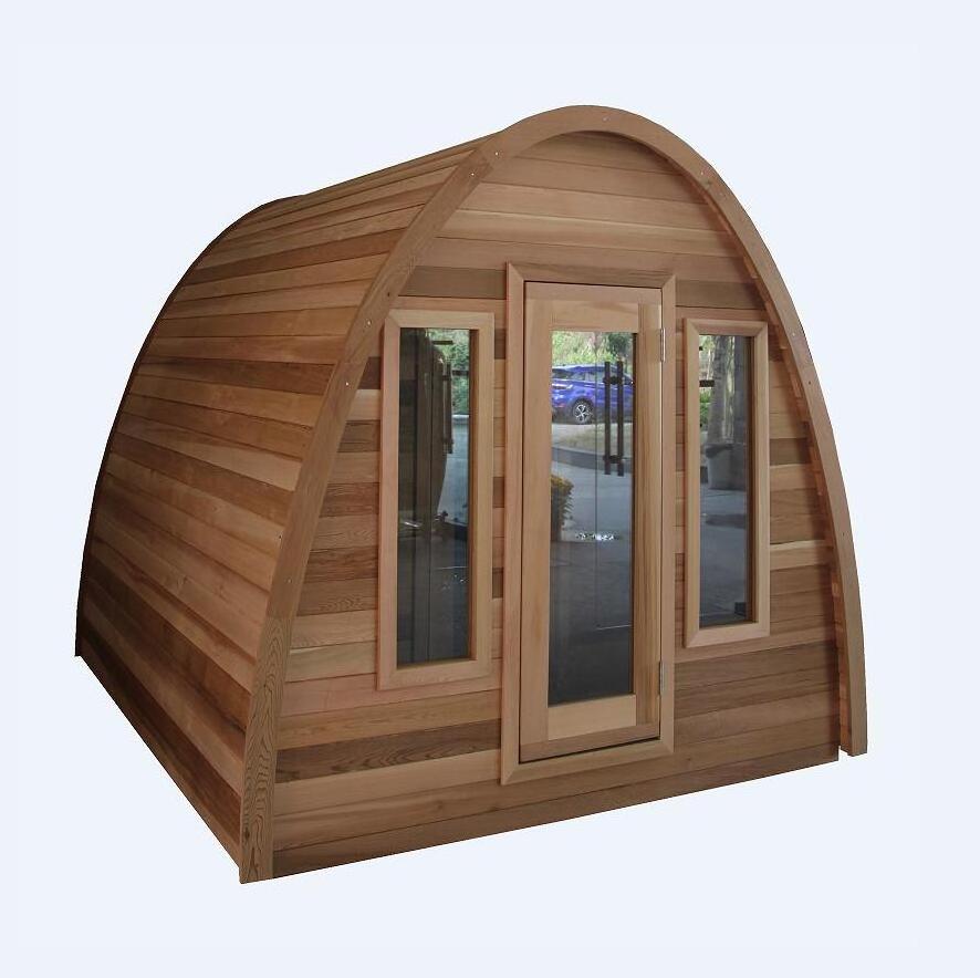 New Design 6 Person Outdoor Finnish Wood Barrel Sauna With Wood Fired Stove