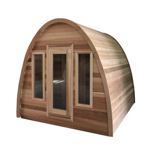 New Design 6 Person Outdoor Finnish Wood Barrel Sauna With Wood Fired Stove