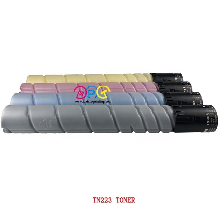 TN223/TN225 Empty/Finished Toner Cartridge,For Konica Minolta Bizhub BH C226/C256/C266/C283/C7222 BHC226 BHC256 BHC266 BHC283