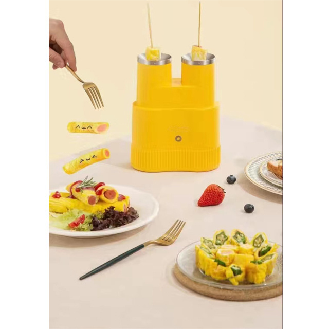 Electric Cooker Double Layer 4 Egg Boiler Wholesale Stainless Steel Pink Cute Yellow White Blue Power Style Food Sales Hotel