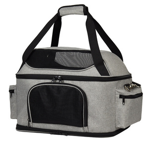 Obaili Pets Carrier Large Space Soft Sided Collapsible Cat Dog Puppies Pet Carriers Travel Puppy Carrier Bag