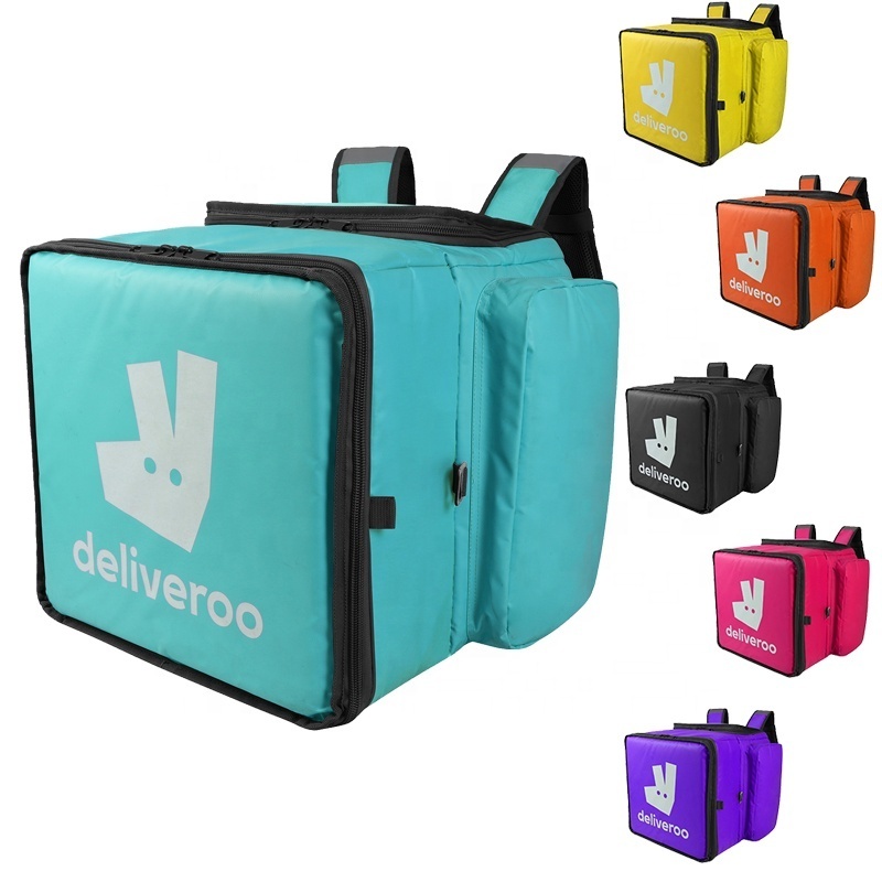 Deliveroo Custom Waterproof Thermal Insulated Pizza Delivery Cooler Backpack Food Delivery Bag Box Soft Sided Cooler Bags