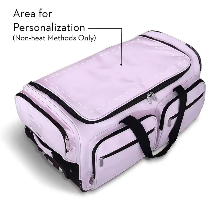 best large carry on competition dance travel duffle bag with clothes garment hanging rack and privacy curtain