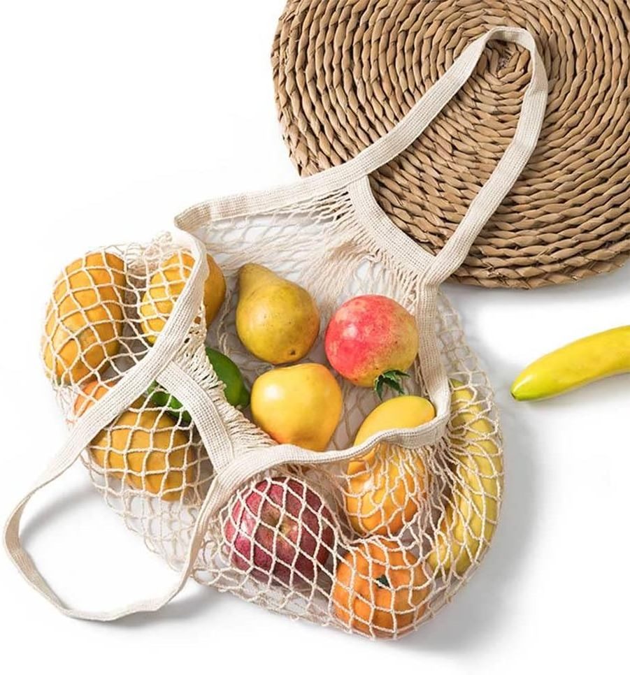 Laundry lemon rashcel net mesh packing tote bag fruit protection bag for mango socks packaging potato garlic vegetables women