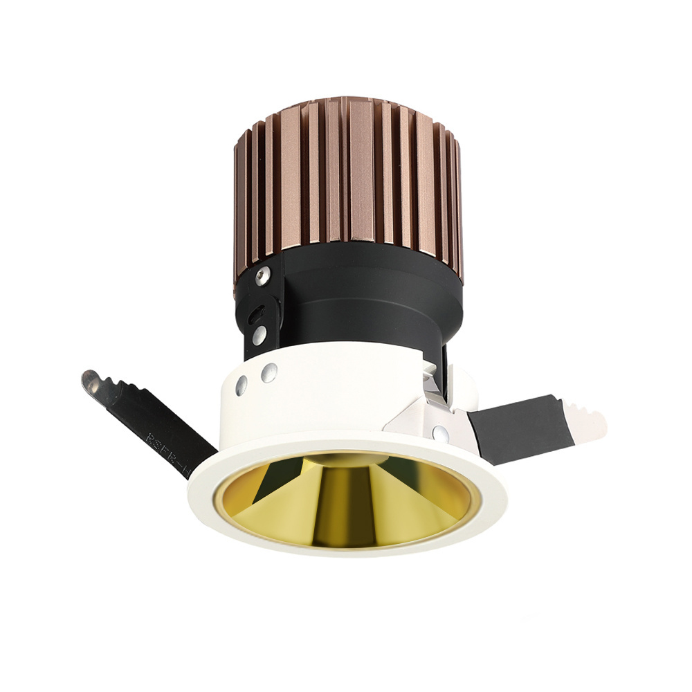 New design ip44 ceiling down light adjust 7w 15w led wall washer recessed pin spot light led downlight with gold reflector