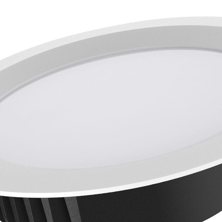 High lumen indoor commercial ceiling round recessed downlight anti glare 6w 9w 12w 15w 20w 30w led spot  light source spotlight