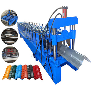 Building Material Metal Roof Tile Ridge Cap Colour Coated Tile Roll Former Forming Pressing Making Machine